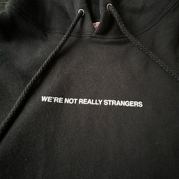 "We're Not Really Strangers" hoodie. Brand inside we're all the same..Size Small - Picture 4 of 7